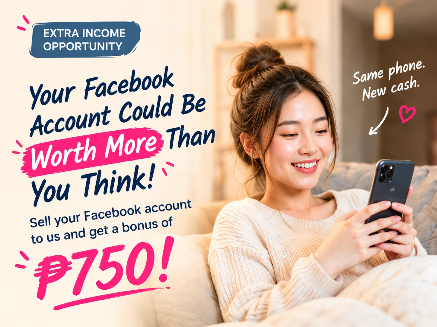 Extra income opportunity — ₱750 bonus